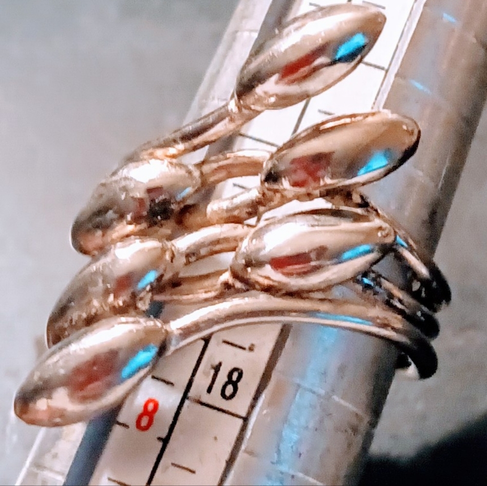 Sterling Silver cluster of Petal size 7 inch length Ring .
